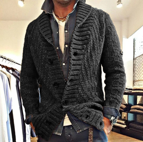 Ernest™ | Men's Vintage Lapel Knit Cardigan Jacket