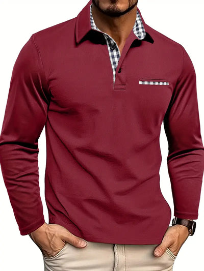 Edgar | Long Sleeve Polo Shirt