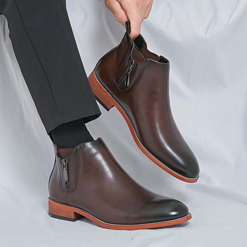 Reginald Thornton side-zip chelsea leather boots