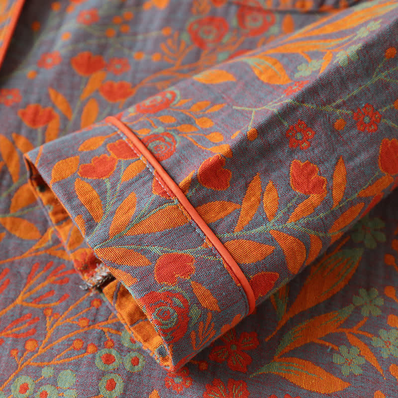 Isabella™ | Vintage Leaf Cotton Loungewear Set