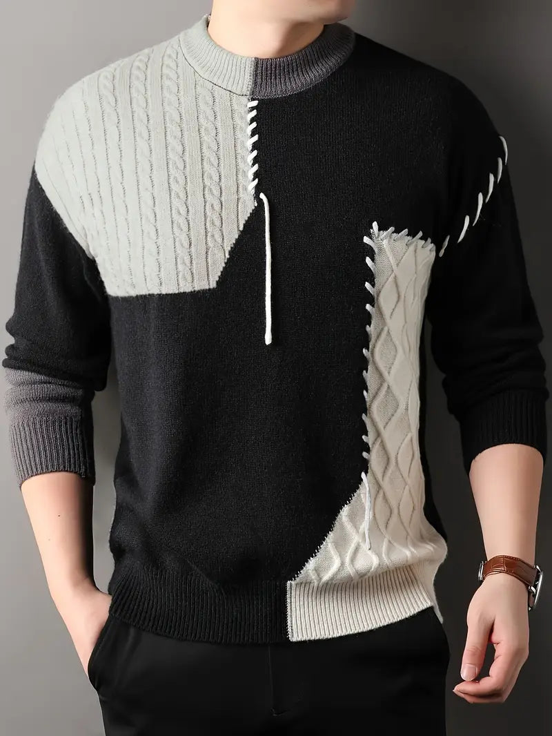 Elijah™ | Stylish Patchwork Sweater