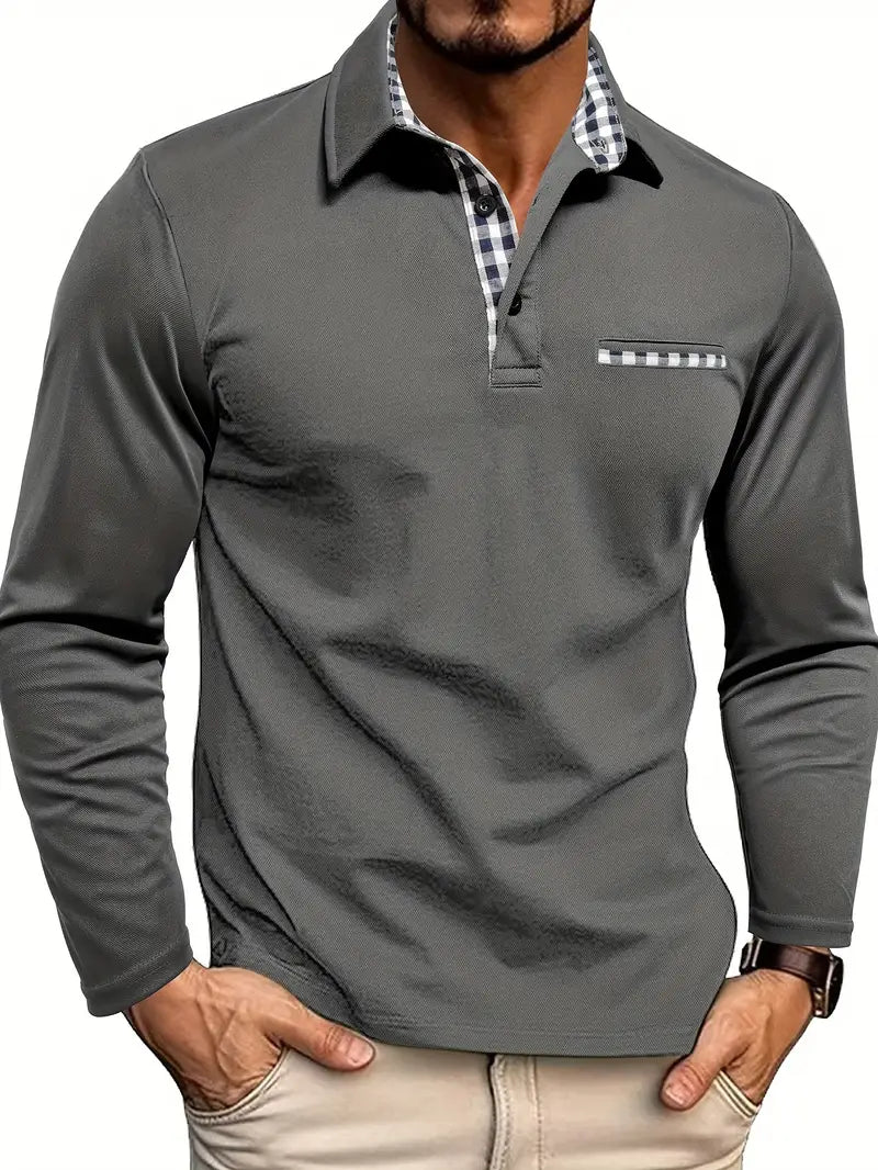 Edgar | Long Sleeve Polo Shirt
