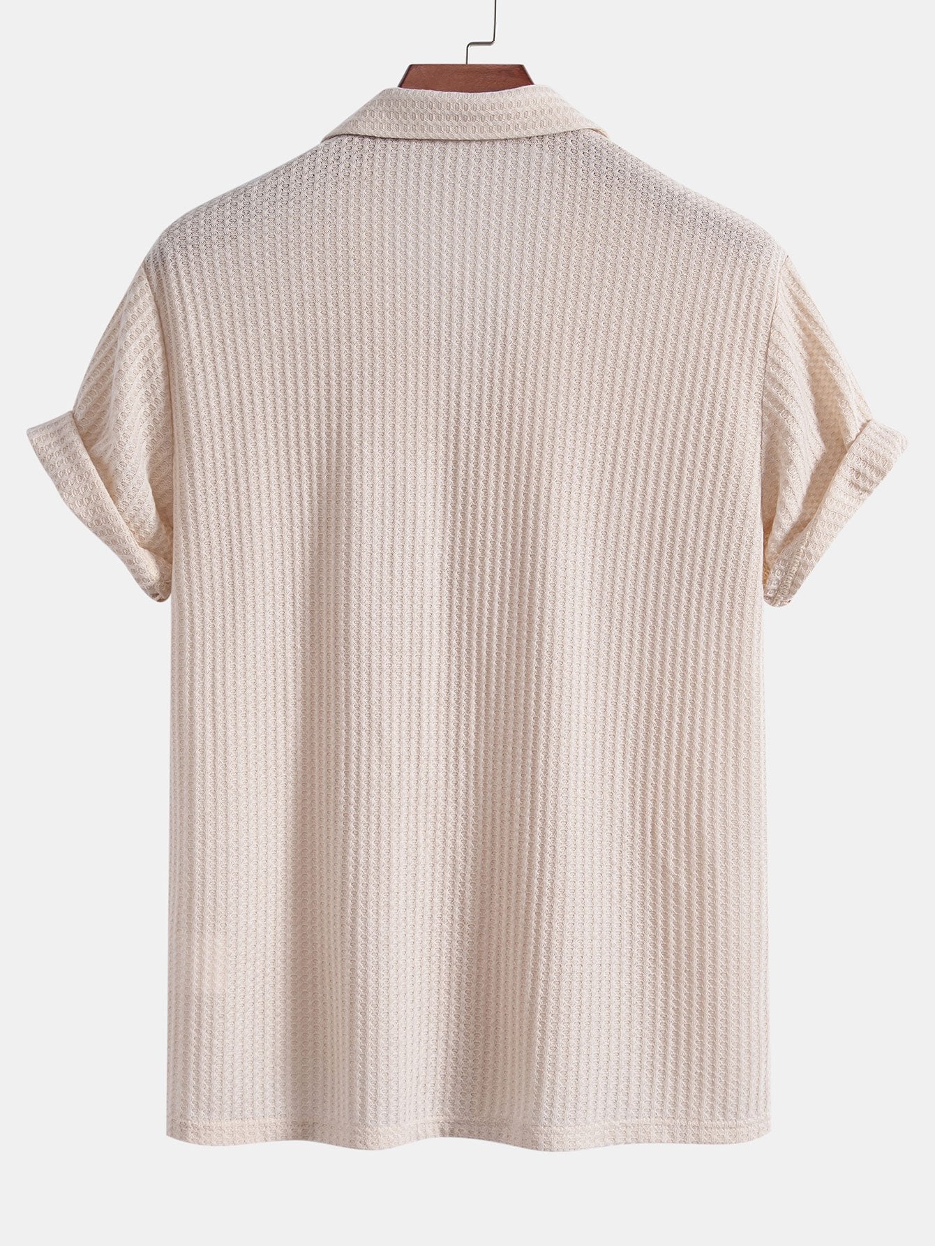 Riviera Knitted Waffle Cuban Shirt & Straight Leg Linen Pants Set
