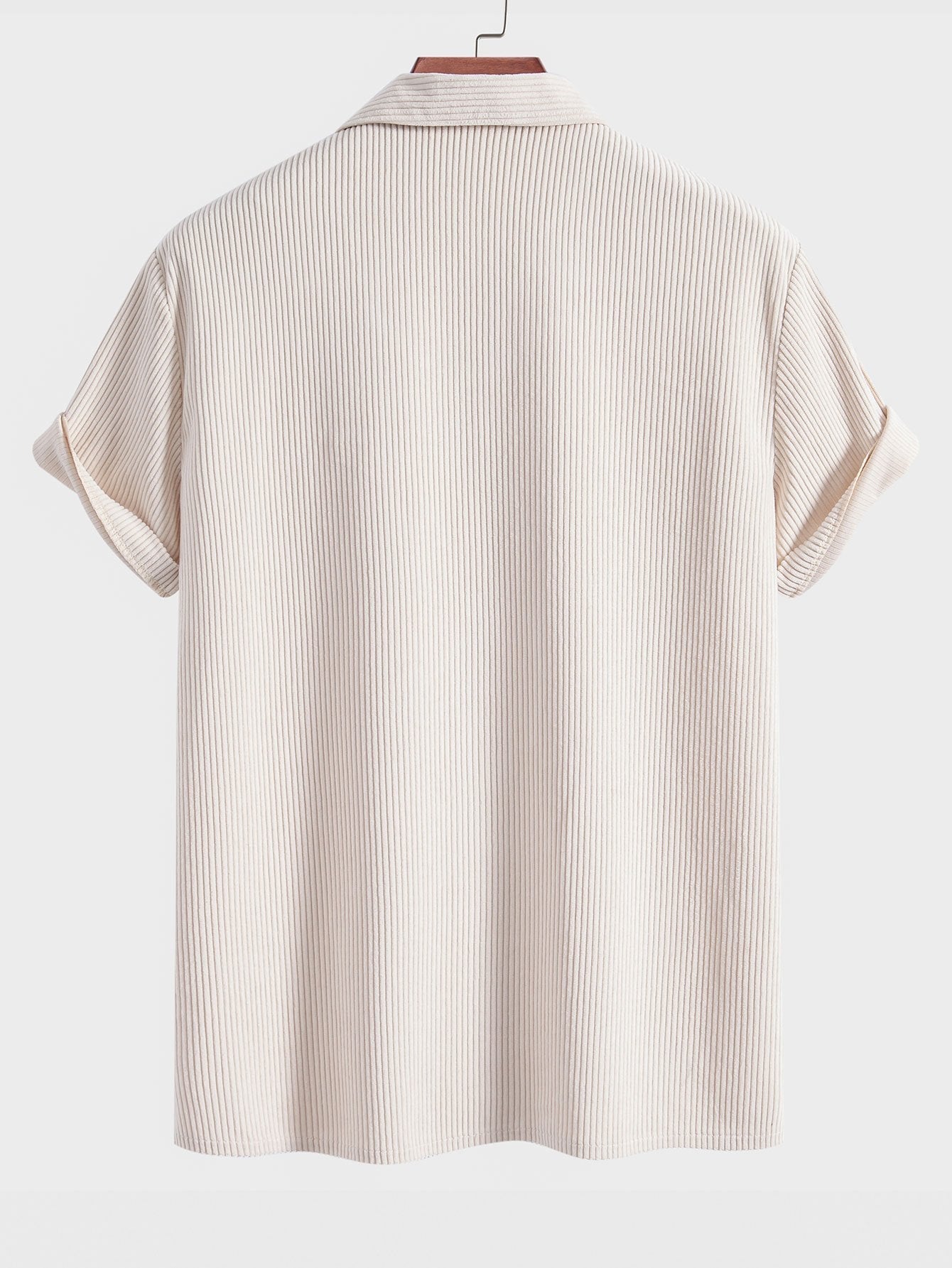 Short Sleeve Corduroy Cuban Shirt