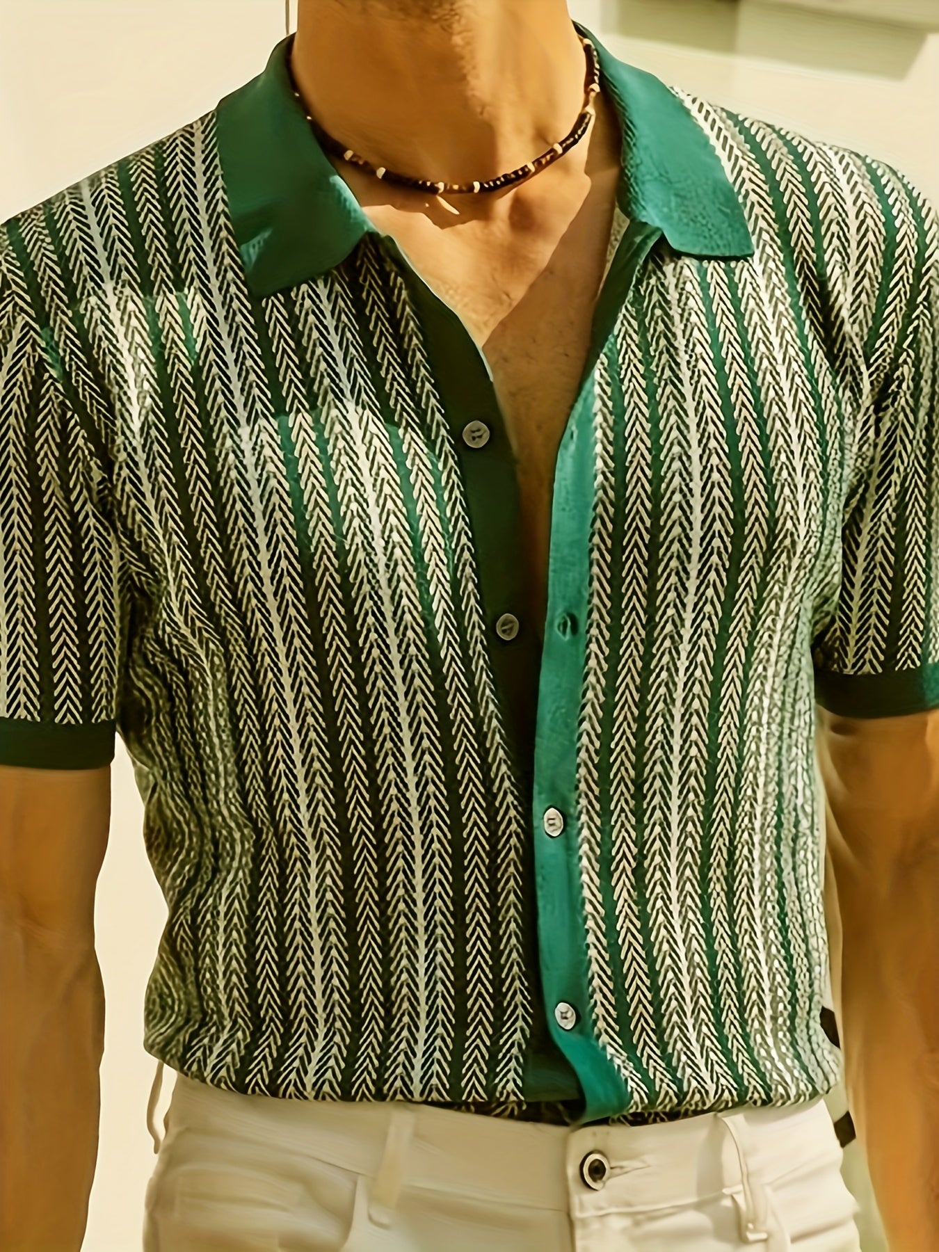 Gerard Casual Jacquard Striped Shirt