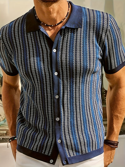 Gerard Casual Jacquard Striped Shirt