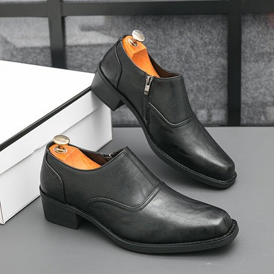 Ravello Leather Side-Zip Loafers