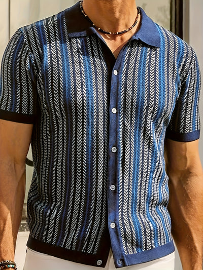 Gerard Casual Jacquard Striped Shirt