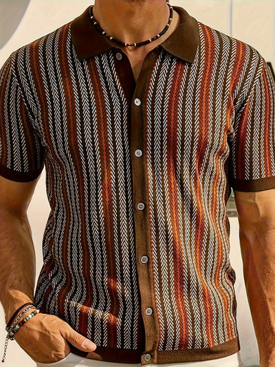 Gerard Casual Jacquard Striped Shirt
