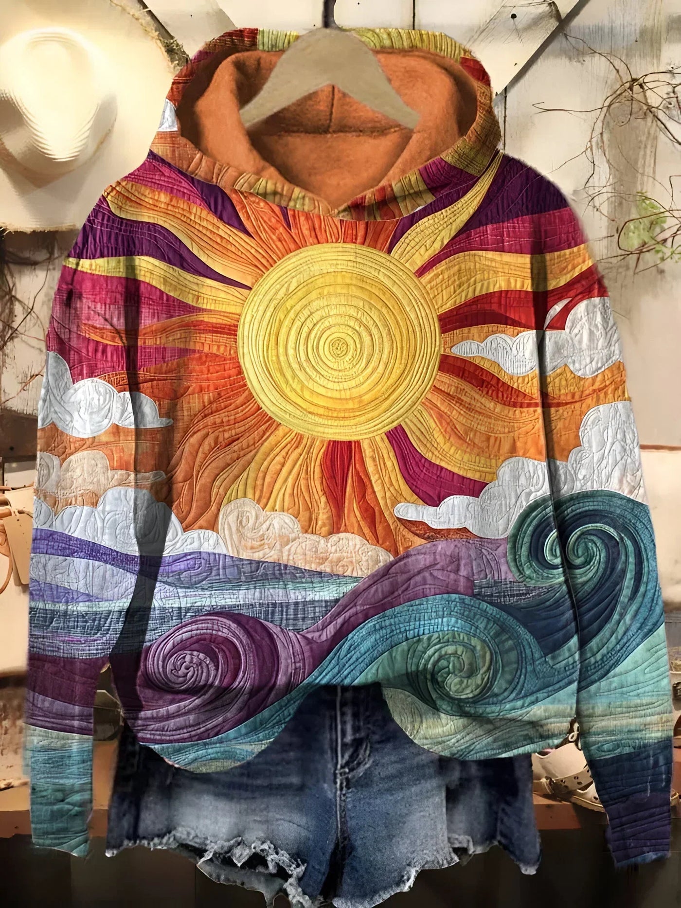 Elle | Graphic Hoodie Sunrise